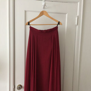 Dessy Floorlength Burgundy Bridesmaid Skirt